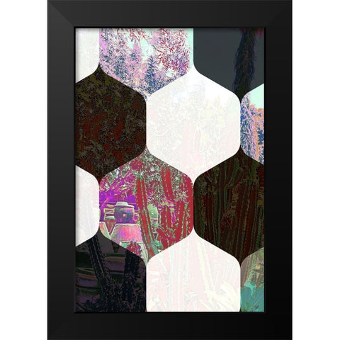 Hexaflora4 Black Modern Wood Framed Art Print by Tenoever, William