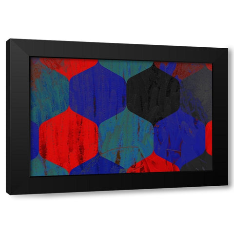 Hexaflora5 Black Modern Wood Framed Art Print with Double Matting by Tenoever, William