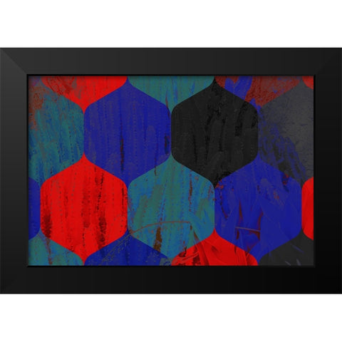 Hexaflora5 Black Modern Wood Framed Art Print by Tenoever, William