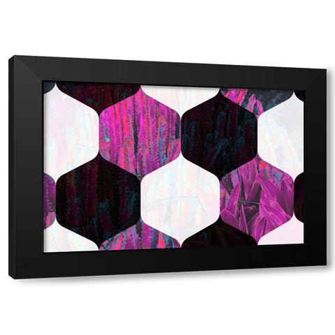 Hexaflora6 Black Modern Wood Framed Art Print with Double Matting by Tenoever, William
