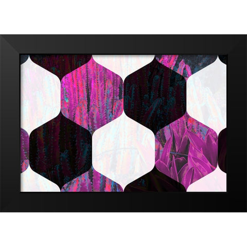Hexaflora6 Black Modern Wood Framed Art Print by Tenoever, William