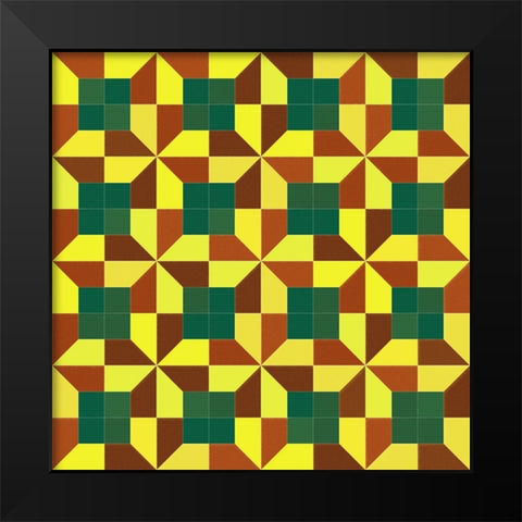 PinwheelTile1 Black Modern Wood Framed Art Print by Tenoever, William