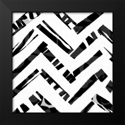 WickerPattern Black Modern Wood Framed Art Print by Tenoever, William