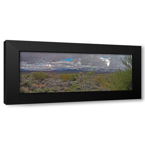 Desert Scape I Black Modern Wood Framed Art Print with Double Matting by Popcorn