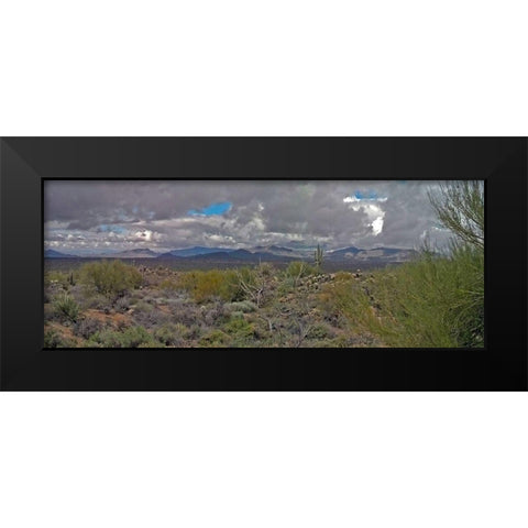 Desert Scape I Black Modern Wood Framed Art Print by Popcorn