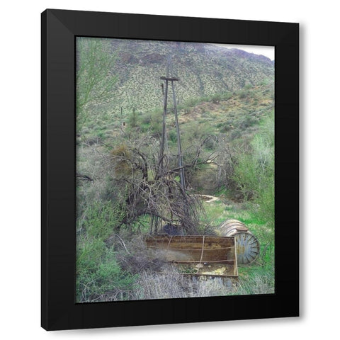 Dixie Mine Black Modern Wood Framed Art Print by Popcorn