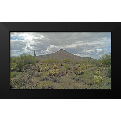 Brown’s Mountain Black Modern Wood Framed Art Print by Popcorn