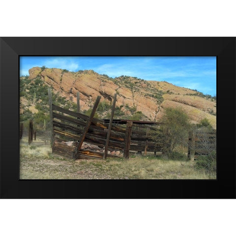 Hackberry Springs Black Modern Wood Framed Art Print by Popcorn