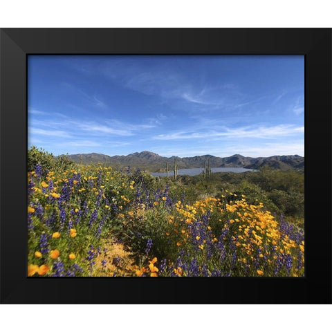 Wildflowers XXV Black Modern Wood Framed Art Print by Popcorn