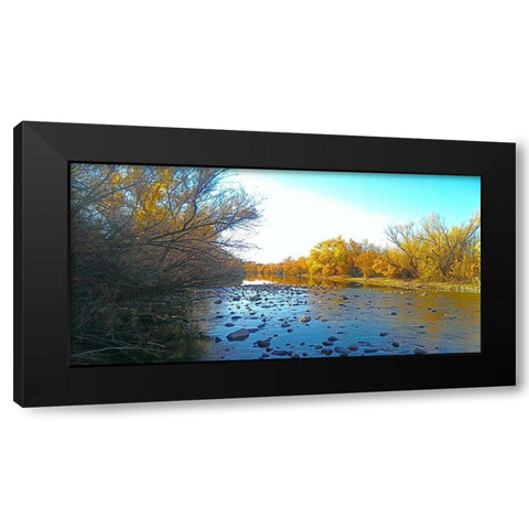 Salt RIver in Fall II Black Modern Wood Framed Art Print with Double Matting by Tenoever, William