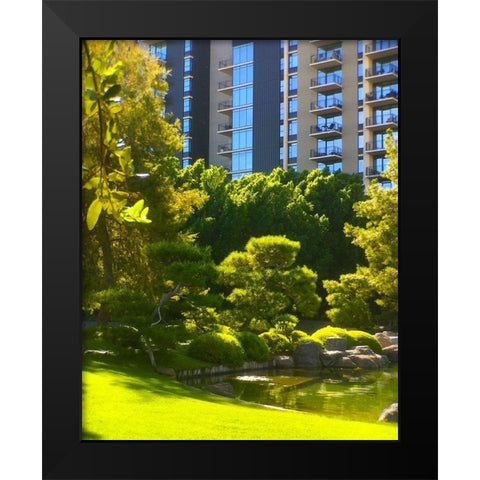 Japanese Friendship Garden II Black Modern Wood Framed Art Print by Tenoever, William