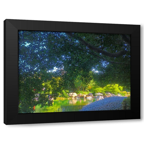 Japanese Friendship Garden III Black Modern Wood Framed Art Print with Double Matting by Tenoever, William