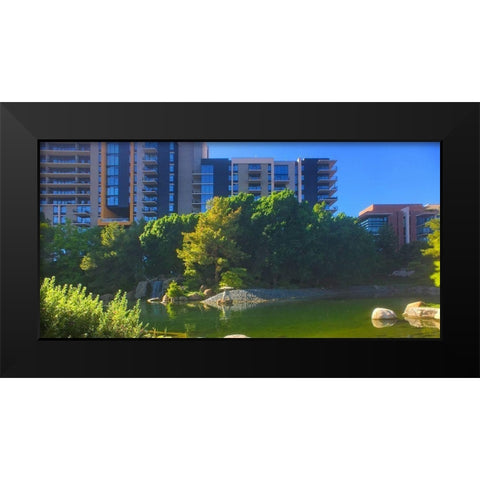 Japanese Friendship Garden V Black Modern Wood Framed Art Print by Tenoever, William