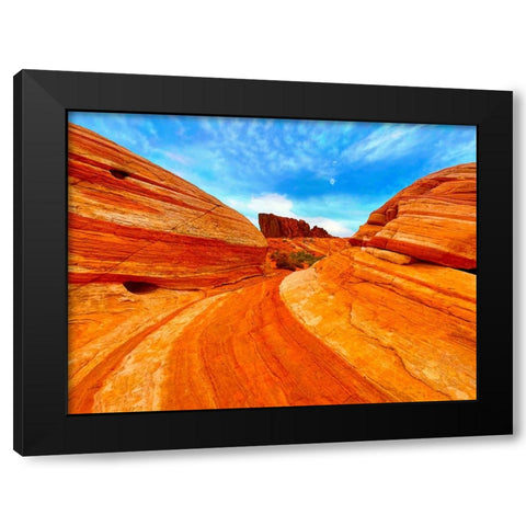 ValleyOfFire:Gibraltar Black Modern Wood Framed Art Print with Double Matting by Tenoever, William