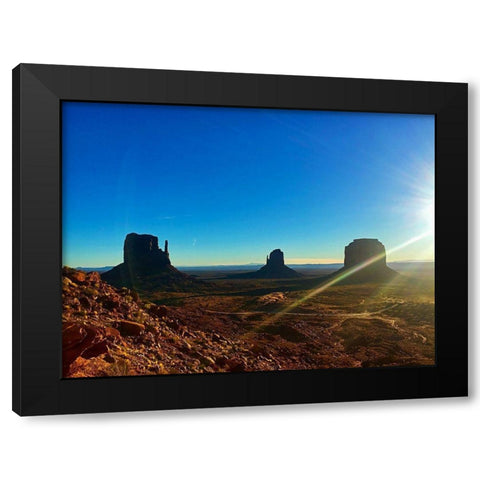 Monument Valley I Black Modern Wood Framed Art Print by Popcorn