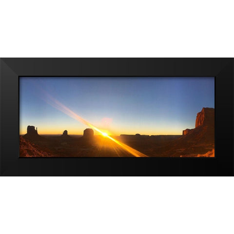 Monument Valley I Black Modern Wood Framed Art Print by Popcorn