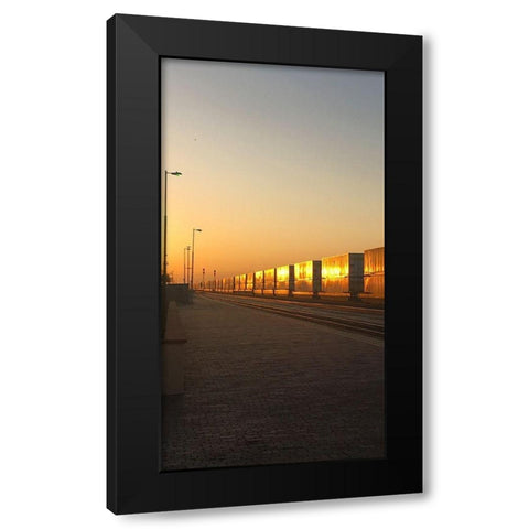 Winslow: La Posada Hotel Black Modern Wood Framed Art Print by Popcorn