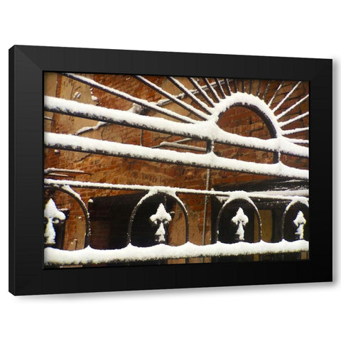 Bartlett Hotel: Iron work Black Modern Wood Framed Art Print with Double Matting by Popcorn