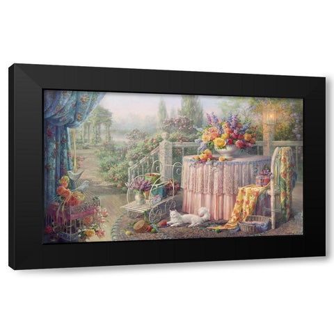 Shabby chic Black Modern Wood Framed Art Print with Double Matting by Dandorf, Olga