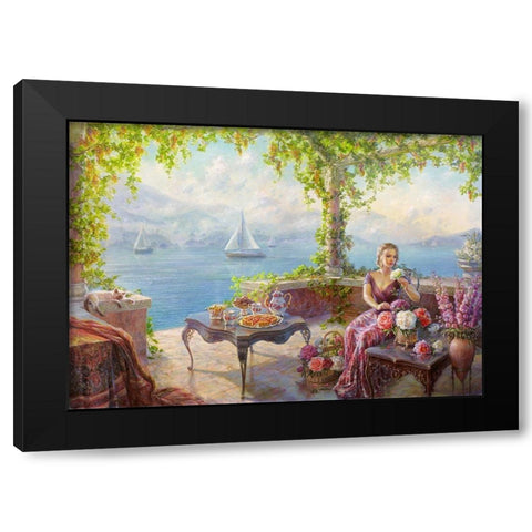 In the arbor Black Modern Wood Framed Art Print by Dandorf, Olga