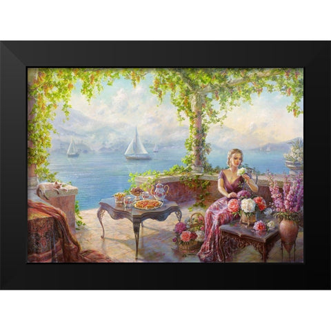 In the arbor Black Modern Wood Framed Art Print by Dandorf, Olga