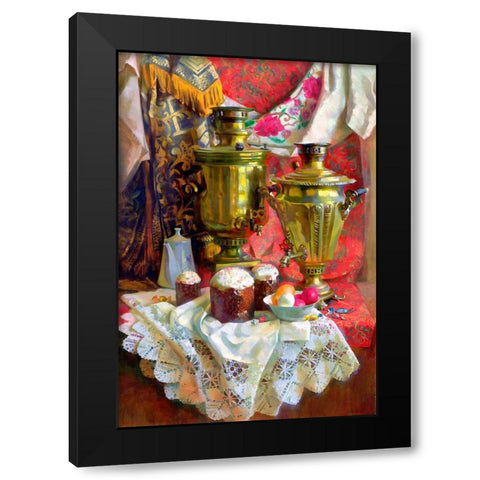 Easter holiday Black Modern Wood Framed Art Print with Double Matting by Goryacheva, Svetlana