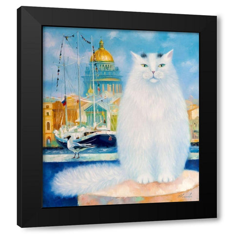 Petersburg morning Black Modern Wood Framed Art Print by Kotinova, Galina