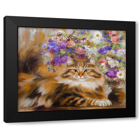 Summer day at the cottage Black Modern Wood Framed Art Print with Double Matting by Kotinova, Galina