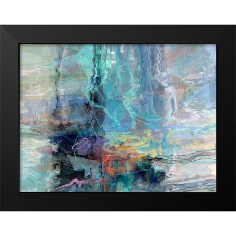 Scatter II Black Modern Wood Framed Art Print by Tienhaara, Michael