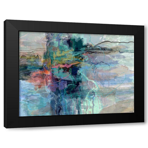 Scatter III Black Modern Wood Framed Art Print by Tienhaara, Michael