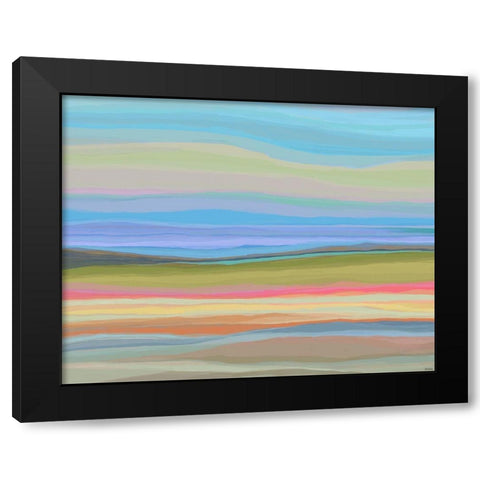 Contours IX Black Modern Wood Framed Art Print with Double Matting by Tienhaara, Michael
