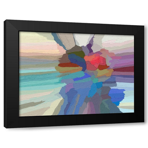 Pulsations II Black Modern Wood Framed Art Print with Double Matting by Tienhaara, Michael