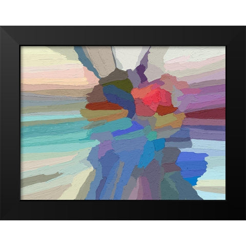 Pulsations II Black Modern Wood Framed Art Print by Tienhaara, Michael