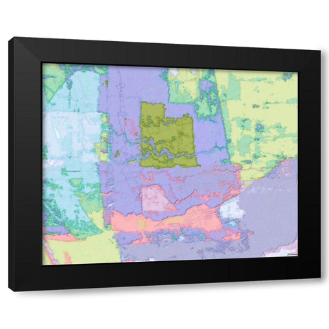 Sherbert I V 5 Black Modern Wood Framed Art Print with Double Matting by Tienhaara, Michael