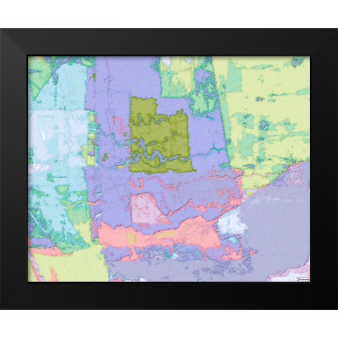 Sherbert I V 5 Black Modern Wood Framed Art Print by Tienhaara, Michael