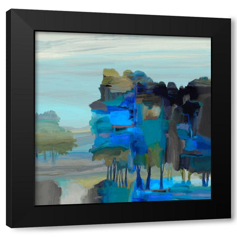 Ridge V Black Modern Wood Framed Art Print by Tienhaara, Michael