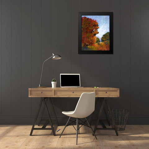 Falls Romance I Black Modern Wood Framed Art Print by Tienhaara, Michael