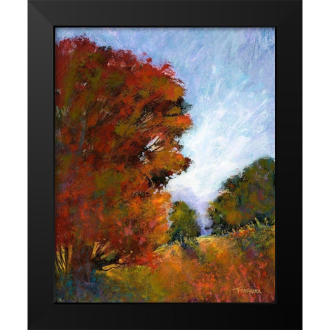 Falls Romance I Black Modern Wood Framed Art Print by Tienhaara, Michael