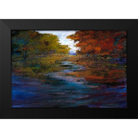 Serene Journey I Black Modern Wood Framed Art Print by Tienhaara, Michael