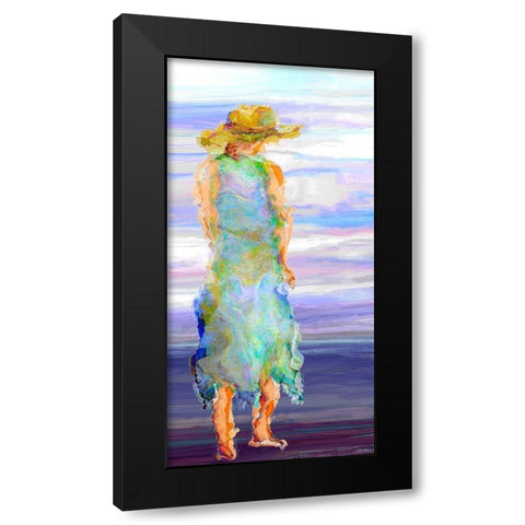 Female Standing II Black Modern Wood Framed Art Print with Double Matting by Tienhaara, Michael