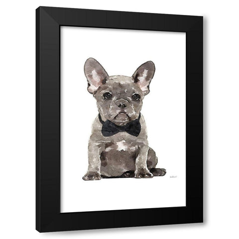 Frenchie IV Black Modern Wood Framed Art Print by Greenwood, Amanda