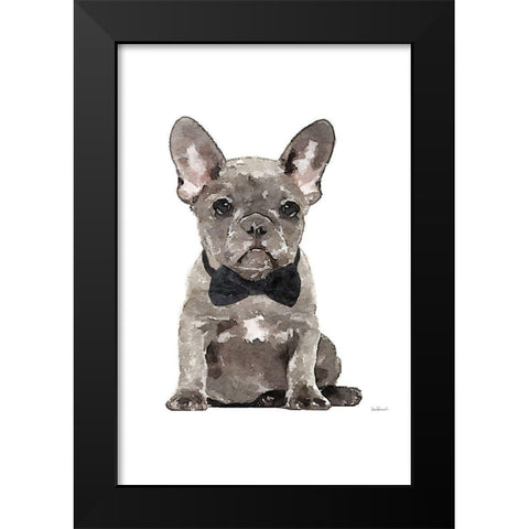 Frenchie IV Black Modern Wood Framed Art Print by Greenwood, Amanda