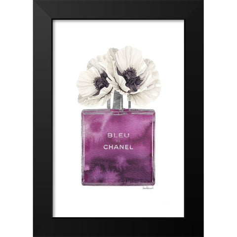 Purple Cologne with Poppy Black Modern Wood Framed Art Print by Greenwood, Amanda