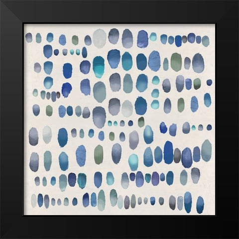 Playful Blue and Green II Black Modern Wood Framed Art Print by Perry, Angela