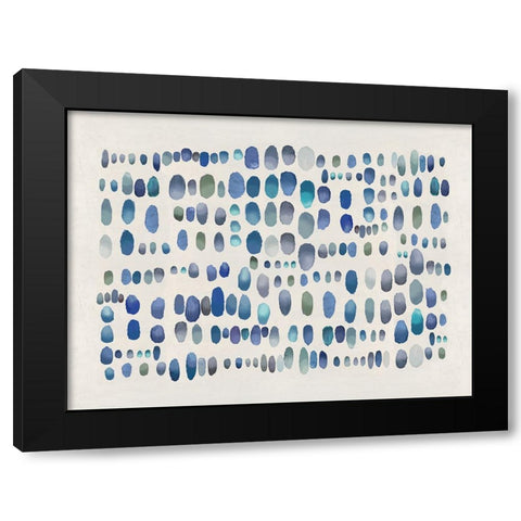 Playful Blue and Green III Black Modern Wood Framed Art Print by Perry, Angela