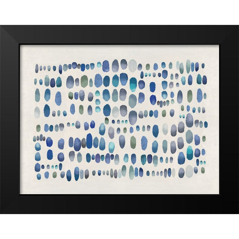 Playful Blue and Green III Black Modern Wood Framed Art Print by Perry, Angela