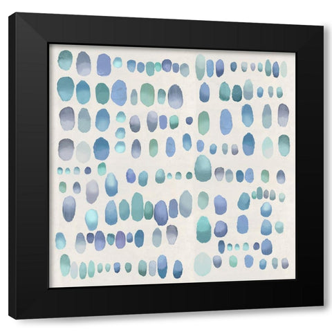 Playful Green and Purple I Black Modern Wood Framed Art Print by Perry, Angela