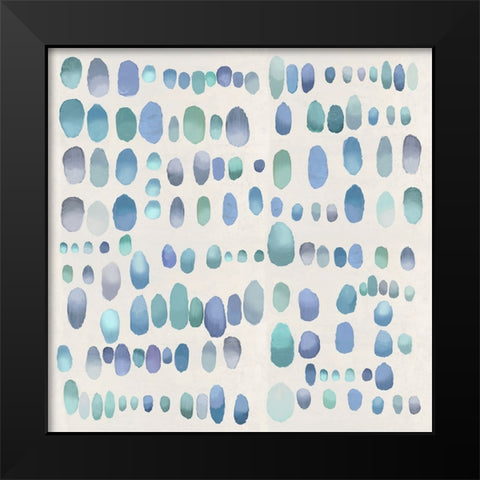 Playful Green and Purple I Black Modern Wood Framed Art Print by Perry, Angela