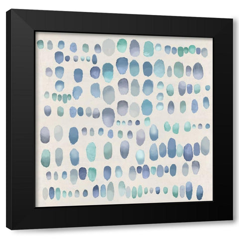 Playful Green and Purple II Black Modern Wood Framed Art Print with Double Matting by Perry, Angela