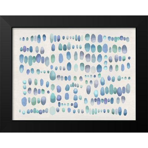 Playful Green and Purple III Black Modern Wood Framed Art Print by Perry, Angela